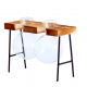 Glass Planter With Wooden Base